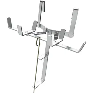 Aluminum Drywall Mud Pan Holder and Spool Tape Holder, Holds 12 inch Mud Pan & Up to 500 Ft Tape
