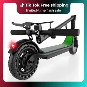 Electric Scooter - 8.5" Solid Tires, 350W Motor, Up to 19MPH& Miles Long-Range Portable Commuting Scooter for Adults with Double Brakin