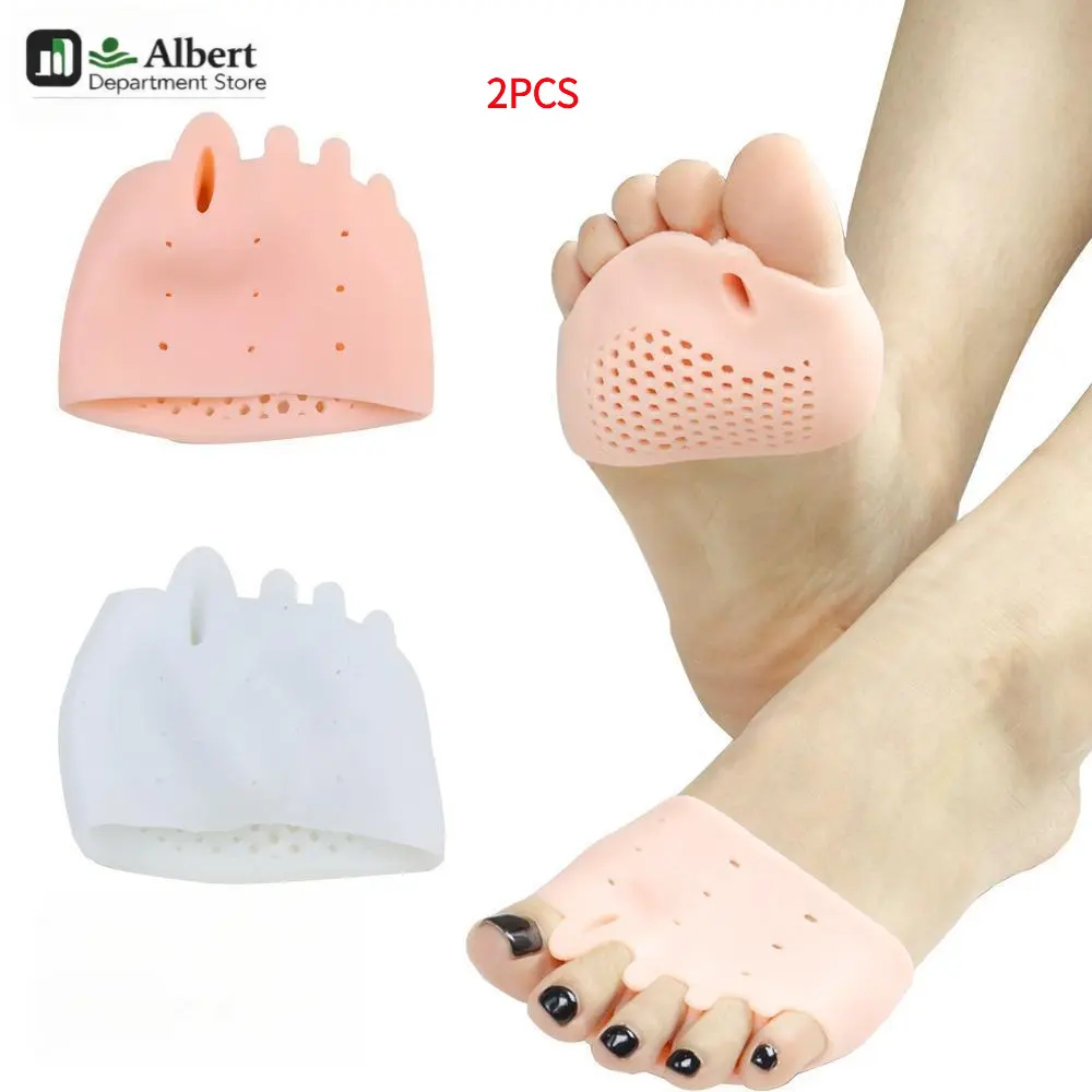 2PCS Upgraded Toe Spacers, Soft Breathable Gel Toe Separators for Bunions, Hammer Toes & Overlapping Toes, Pain Relief Orthopedic Foot Care Alignment Corrector (White)