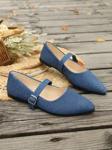 Women's Fashion Casual Flat Shoes, One Band Fixed Toe Cap, Plain Textile Upper, Rubber Sole, All Seasons, Travel & Wedding Wear