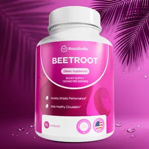 Rosabella Organic Beetroot Capsules (1300mg) for Blood Flow & Heart Health