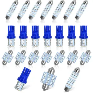 New 2025 LED Interior Light Set, 24 Pieces, Blue, Compatible with Most Vehicles