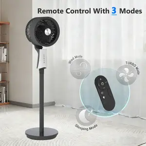 TMWINGS Smart Home Standing Oscillating Fan with 120° Wide-Angle Auto Swing, 4 Airflow Modes, 12 Wind Speeds, 12-Hour Timer, Ultra-Quiet Design for Whole Room Air Circulation