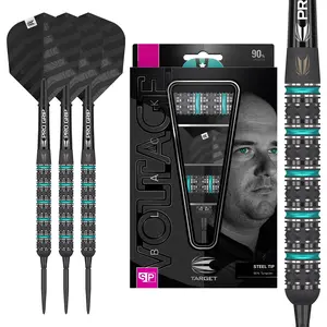 Target Darts Rob Cross Black Edition 22G 90% Tungsten Swiss Point Steel Tip Darts Set Target Darts Rob Cross Black Edition 22G 90% Tungsten Swiss Point Steel Tip Darts Set