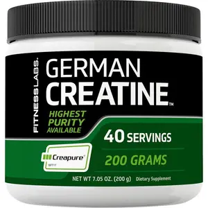 German Creatine Monohydrate Powder – Creapure Formula – Non-GMO, Gluten-Free Supplement – 7.05oz, 39 Servings