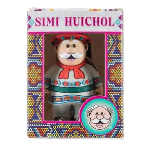 Doctor Simi Huichol Llavero Keychain - Traditional Mexican Doll with Colorful Design and Unique Features
