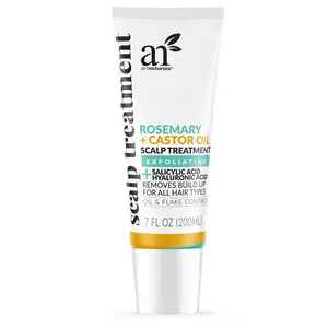 Artnaturals Rosemary + Castor Oil Scalp Exfoliator - Gentle Formula for Sensitive Scalps, Reduces Flakiness & Supports Hair Restoration