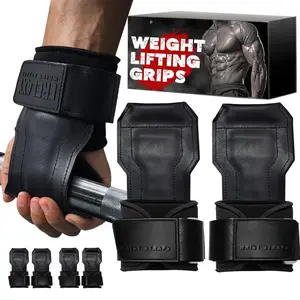 Lifting Wrist Straps  Rubber Weight Grips With Non-slip Palm & Wraps Support For Deadlifts Pull Ups Rows Heavy Powerlifting Lat Pulldowns