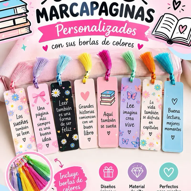 Custom Bookmarks with Personalization - Ideal for Gifting, Office Use
