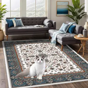 Reusable Pet Mat, Washable Dog Cat Training Pad, Non-Slip Pet Floor Mat, Polyester Fiber Material