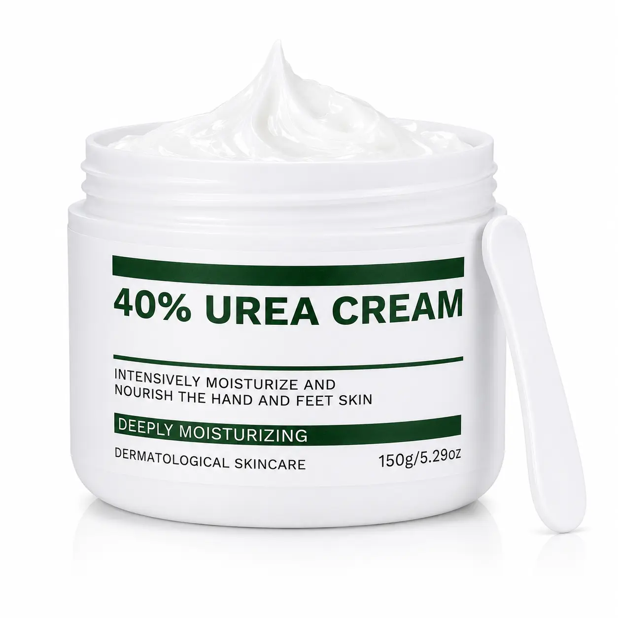SweetSuds 40% Urea Cream 150g/5.29oz with Spatula - Intensive Moisturizing Foot & Hand Cream for Dry Cracked Heels, Callus Remover for Elbows & Knees Maximum Strength