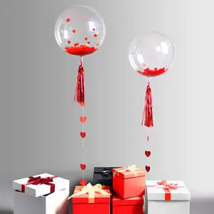 10 Pack Clear Fully Transparent PVC Helium/Air Bubble Balloons 16"