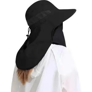 Outdoor Sun Hat with Detachable Neck Flap - UPF 50+ UV Protection for Fishing & Hiking