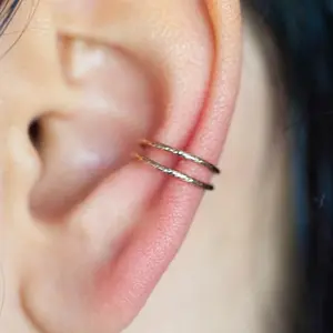 Unisex Conch Cuff Earring – No Piercing Fake Hoop, Adjustable Layering Ear Stack Jewelry