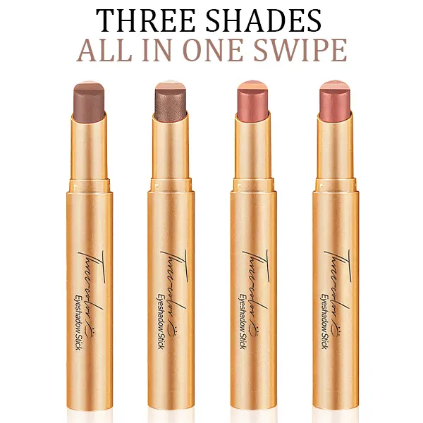 Three Color Eye Shadow Stick 3 in 1, easy to apply, smooth blending, birthday gift