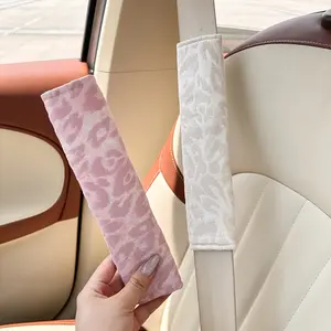 Car Seatbelt Protector Cover, Leopard Print Fashion Car Interior Accessory, High-End Style Safety Belt Protection, Automotive Essentials, Car Interior Decoration