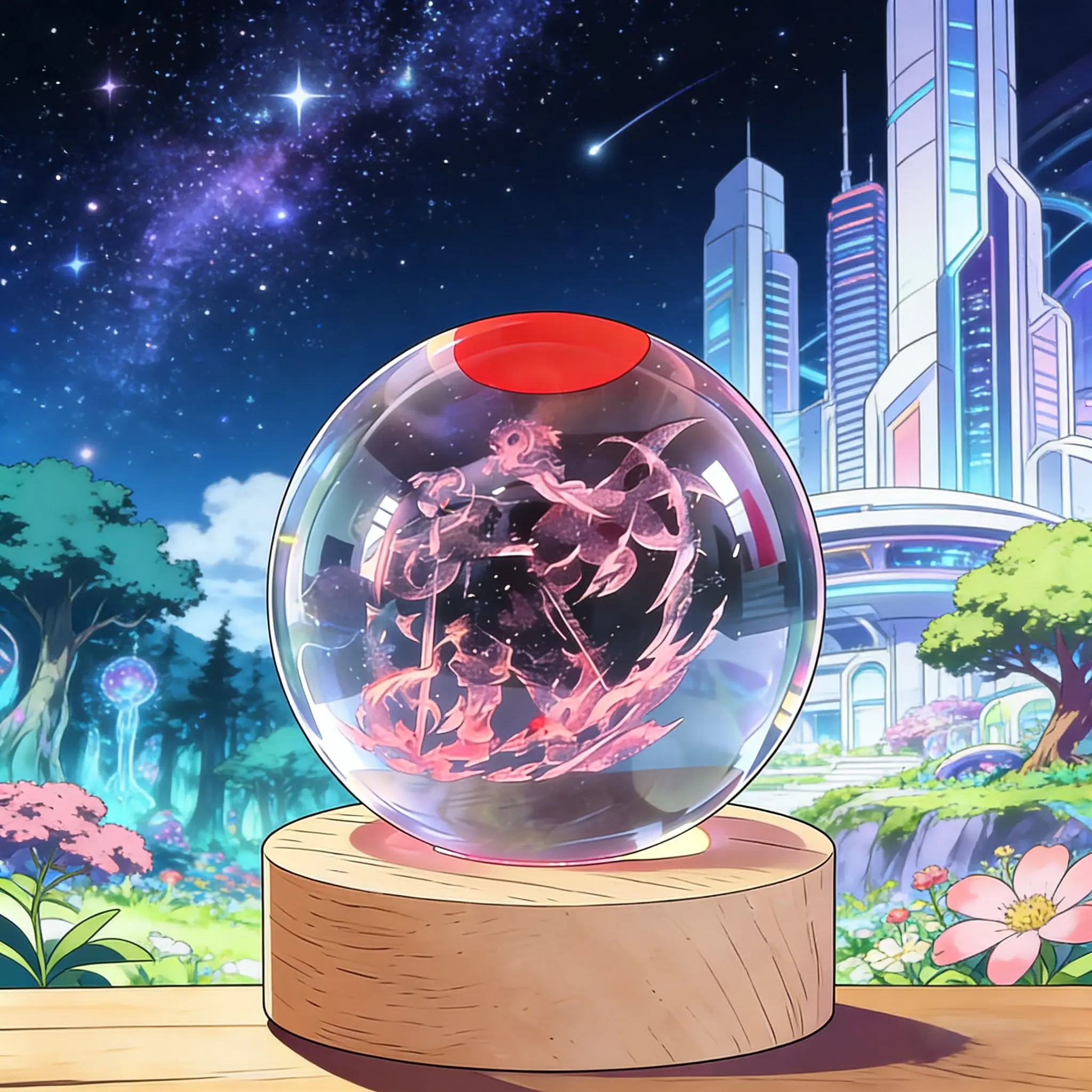 Demon Slayer Anime Crystal Ball -3-Inch Luminous Color-Changing lass ball, with laser-carved cartoon characters and LED lamp base, is very popular among anime lovers, and is a very suitable holiday decoration for collection and gift-giving. tiktokshopspri