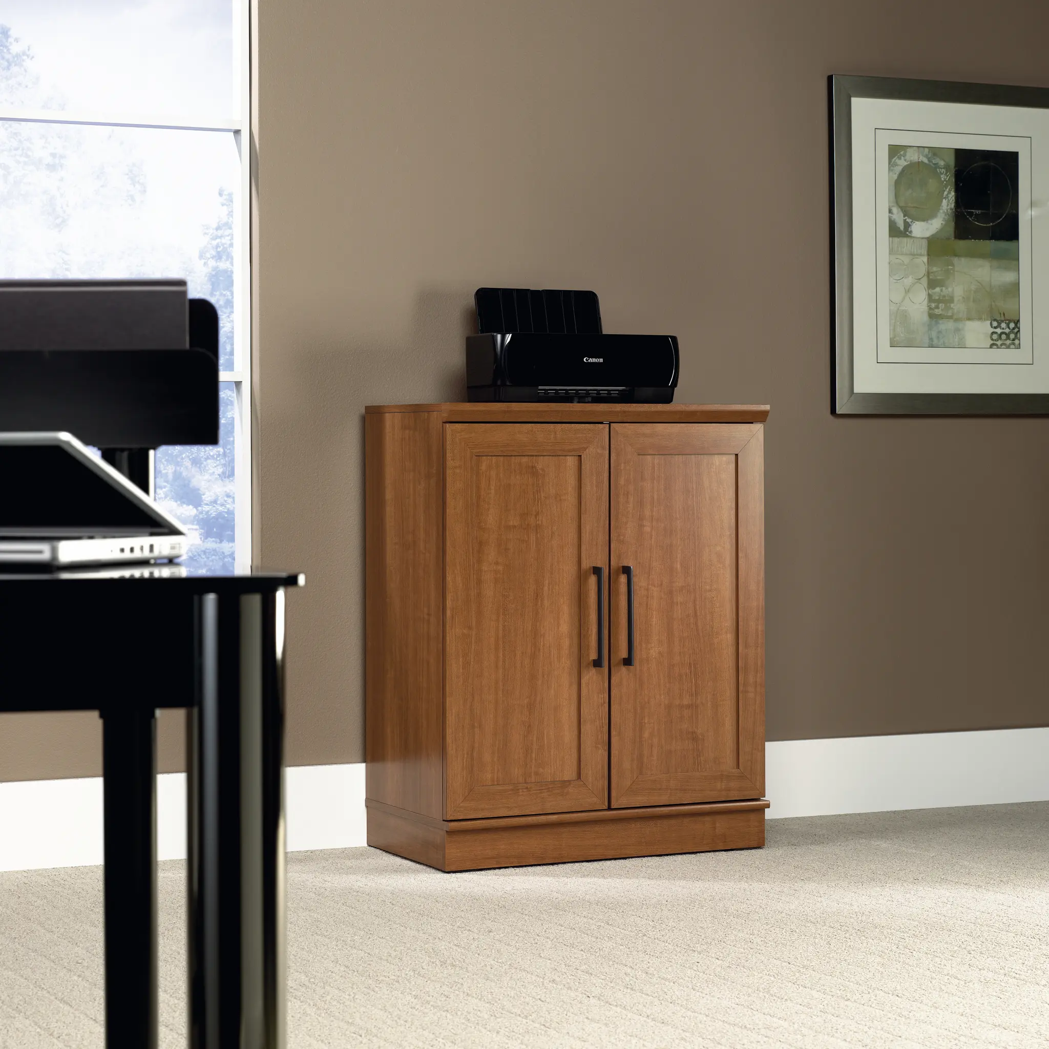 Sauder HomePlus Wood Base Cabinet - Adjustable Shelves, Compact Fit, Assembly Required, Fits Smaller Spaces for Laundry Rooms, Bathrooms, Living Spaces