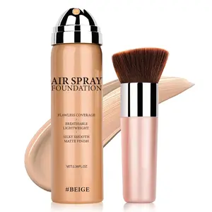 Foundation Makeup Spray for Mature Skin Silk Lightweight Airbrush Flawless Setting Spray Foundation Makeup（02# Beige Color） springtok