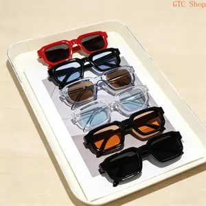 6-Pack Vintage Rectangle Frame Sunglasses for Women & Men – Y2K Retro Fashion Narrow Square Sunnies with UV400 Protection, Trendy 90s Classic Luxury Eyewear for Driving Beach Streetwear Outdoor Daily Outfits