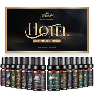 Essential Oils Set - TOP 14 Fragrance Oil for Diffusers, Candle Making Scented Aromatherapy Oils (5ml) Bath