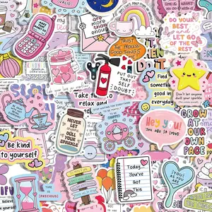 100 Pcs Holographic Positive Affirmation Stickers for Adult Women Teens, Waterproof Vinyl Motivational Inspirational Quote Stickers for Water Bottle Journal Vision Board Computer Laptop Phone Vimaswil