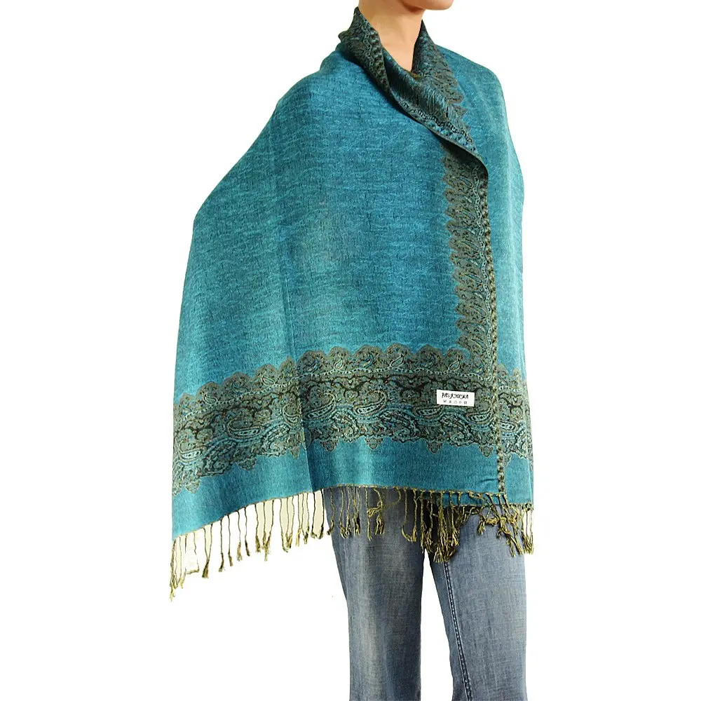 Falari Women's Reversible Pashmina Shawl Wrap Scarf for Travel, Everyday Use, Any Occassions, All Seasons, 80" x 27
