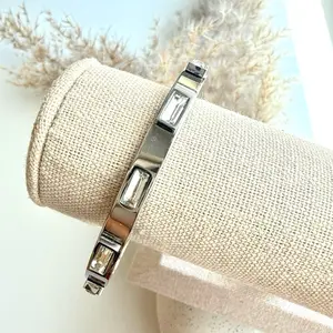 Stainless Steel Silver Bangle Bracelet