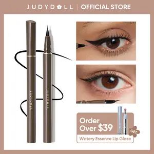 JUDYDOLL Ultra-Fine Liquid Eyeliner, Waterproof Liquid Eye Liner, Hooded Eyes, Sharp Winged Lines, Beginner Friendly, Lasting Satin Finish, Smudge-Proof & Transfer-Resistant, Suitable For Sensitive Eyes, Cosmetics, Makeup, Valentines Day Gift