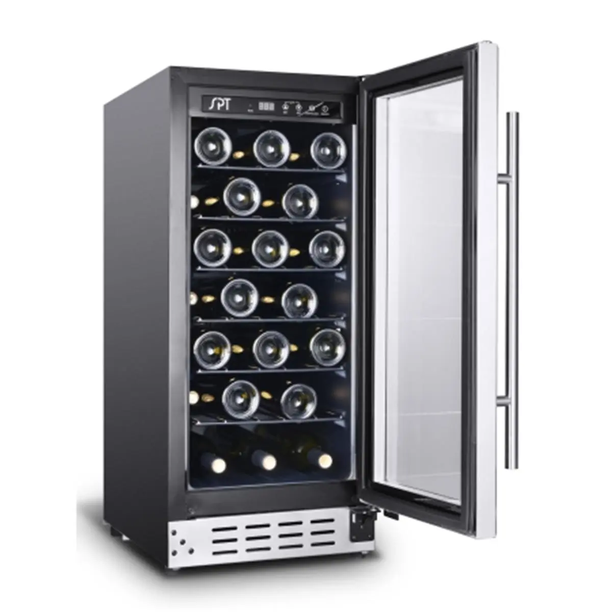 212 MAIN 33-Bottle Under-Counter Wine Cooler, Commercial Grade, Stainless Steel