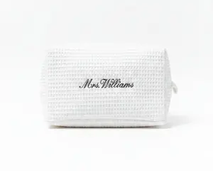 The Waffle Pouch - Soft Structured Personalized Travel Essential Bag for Daily Use & Gifting Made to Order
