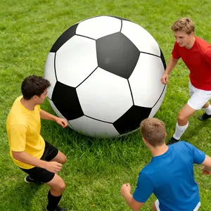 Giant Inflatable Beach Ball, Large Blue Three-Color Ball, Thick PVC Inflatable Colorful Big Ball, Multiple Sizes, Outdoor Sports Entertainment