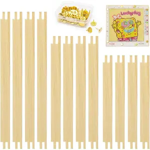 12PCS Needlepoint Stretcher Bars for Needlework 6"/7"/8" with 50 Thumb Tacks, Wooden Canvas Stretcher Bars for Embroidery Stitch Frame Set Bundle
