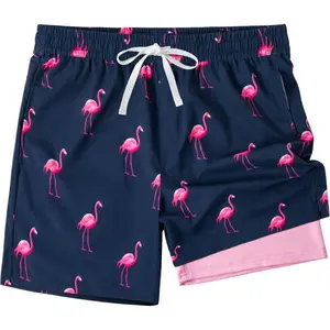 Men's Swim Trunks,Mesh Lining Quick Dry with Pockets Beach Shorts Hawaiian