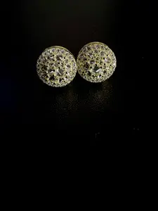 Glacier Halo stud moissanite gold plated mens 925silver earrings