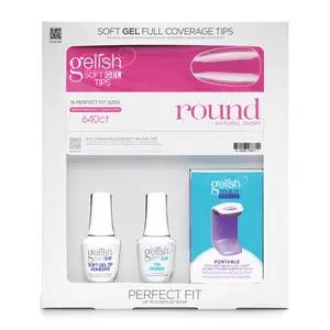 Gelish Soft Gel(TM) Intro Kit – Complete Nail Extension System, Professional 550ct Soft Gel(TM) Tips, Adhesive, Primer & LED Ligh for Long-Lasting, Easy Application