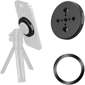 Magsafe Tripod Adapter,  Phone Tripod Mount Adapter with 1/4" Holes, Compatible with MagSafe Sticker for  17/16/15/14/13/12 Pro/Pro Max/Mini &  Phone