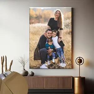 Custom Pine Frame Canvas Poster, Personalized Family Photos, Unique Gifts for Couples and Friends, Creative Wall Art, Bedroom Wall Art, Home Decor Paintings, Love Theme, Wrapped Frame