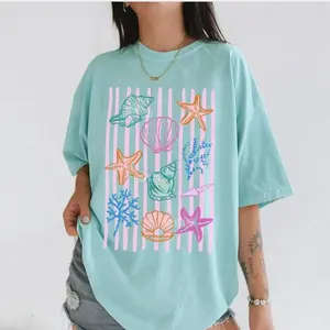 Comfort Colors Seashell Shirt, Beach Shirt, Summer Graphic Tee, Ocean Lover, Sea Shell Tee, Summer Vacation Tshirt, Womens Beach Shirt -  AL