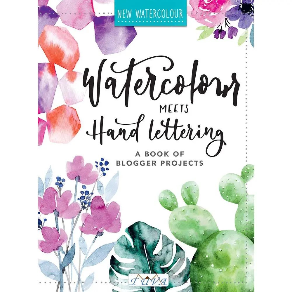 Watercolor and Hand Lettering Tutorial Workbook - Hand-Drawn Artwork, Full-Color Design, Watercolor Flowers Guide for Painting Enthusiasts, Watercolor Flowers Workbook