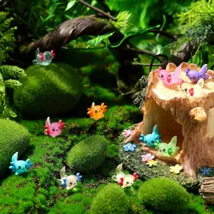 10/30Pcs Mini Resin Axolotl Miniature Axolotl Decorative Ornament Charms, Figures, Glow in The Dark Tiny Axolotl Figurines Resin Small Animals for DIY Craft Garden Landscape Potted Plant Aquarium Home Decoration, Garden Accessories