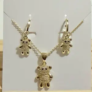 Gold Plated 14K Jewelry Set - Necklace & Earrings - Water-Proof & Durable - Perfect Gift for Any Day