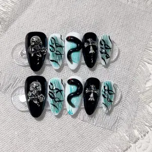 W24 Year of the Snake Snake Manicure Collection Handmade wearing nail fake  nail patch