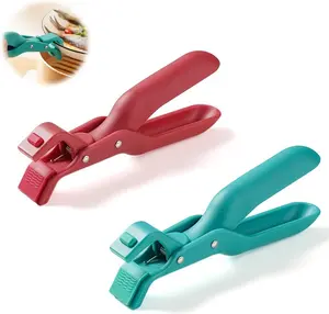 2 Pcs Hot Plate Gripper, Multi-Purpose Anti-Scald Bowl Holder Clip, Hot Bowl Holder, Pan Anti-Scalding Plate Gripper Clips Tongs Clamp for Kitchen