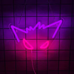 Cute Ghost LED Neon Sign, Game Room Decoration, USB Powered Easy Hang Gift for Boys' Room, Fun Video Game Accessories