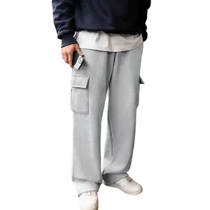 JMIERR Men's Casual Baggy Pants Wide Leg Travel Pants Streetwear Joggers with Pockets