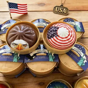 【Random Box-1PC】 Limited 250th July 4th Limited Edition Freedom Dumpling Toys - Unique Bun Squeeze Party Favors, Patriotic Independence Day Party Supplies, & Themed Events, Novelty Gift for Teens & Adults