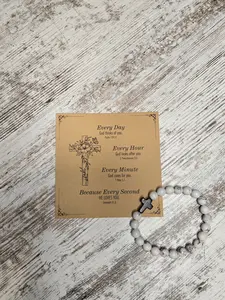 Faith-Based Cross Beaded Bracelet