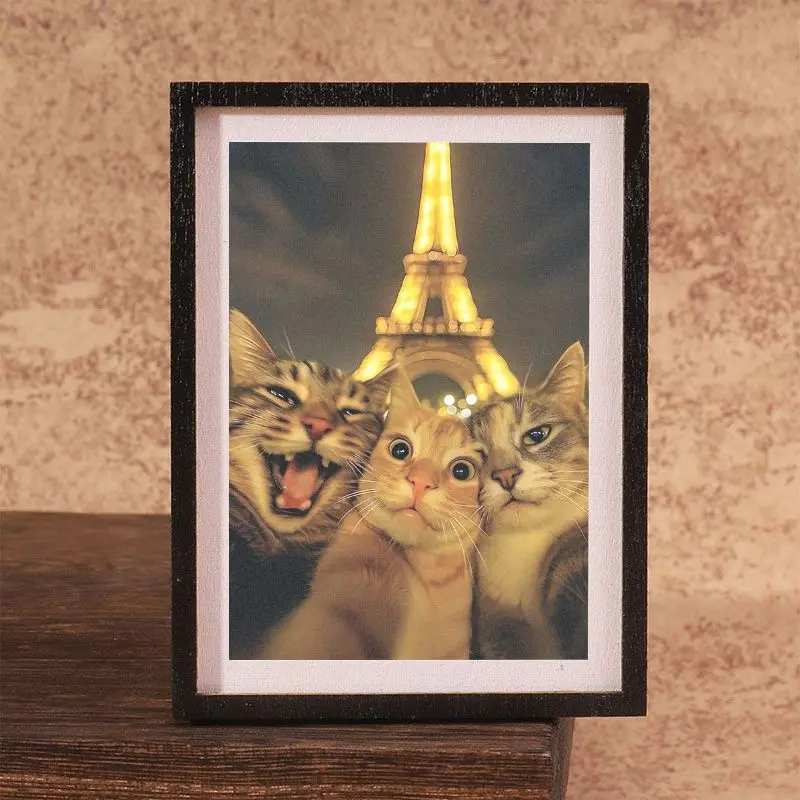 1PC Cute Cat Refrigerator Magnet, Fun Animal Fridge Magnet, Photo Magnets, Home Decor & Festive Decoration, Perfect Choice for Cat Lovers, Decorative, Refrigerator Decorating Magnet