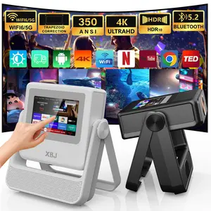 luma Mini 4K decoding projector, supports 5G WiFi 6 and Bluetooth 5.0, 1280*720P Full HD, 350 ANSI lumens, portable home theater, compatible with Android devices, supports audio, Bluetooth, and games, larger screen, better viewing experience, Christmas gi